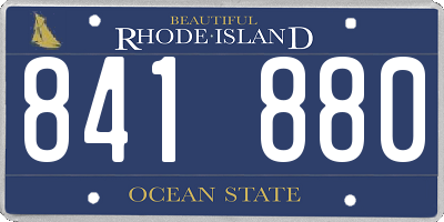 RI license plate 841880