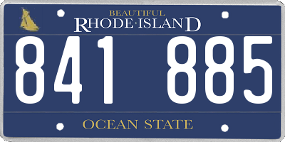 RI license plate 841885