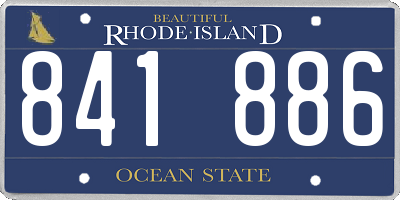 RI license plate 841886