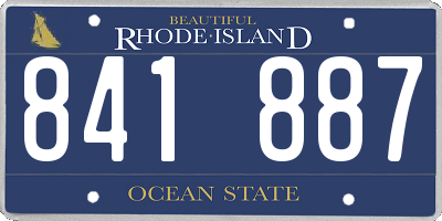 RI license plate 841887