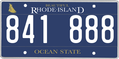 RI license plate 841888