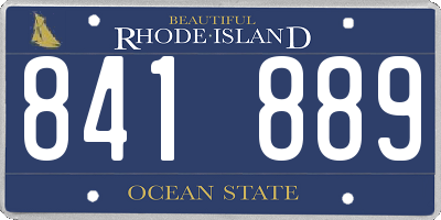 RI license plate 841889