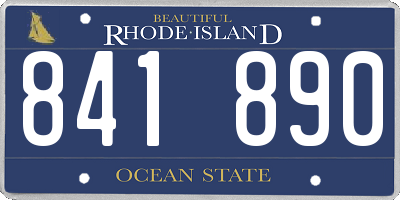 RI license plate 841890