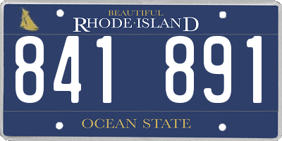 RI license plate 841891