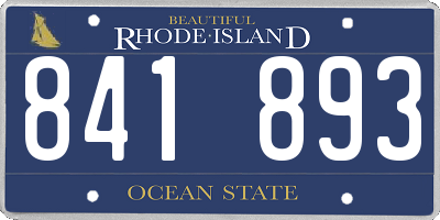 RI license plate 841893