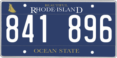 RI license plate 841896