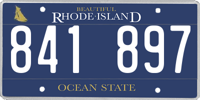 RI license plate 841897