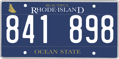 RI license plate 841898