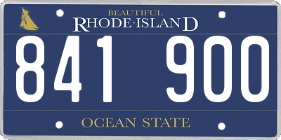 RI license plate 841900