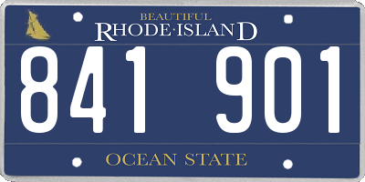 RI license plate 841901