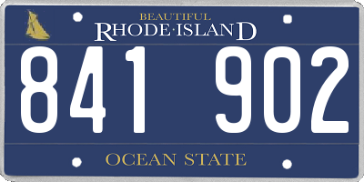 RI license plate 841902