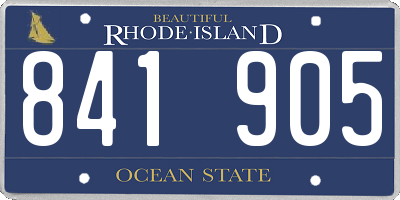RI license plate 841905