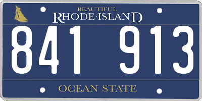 RI license plate 841913