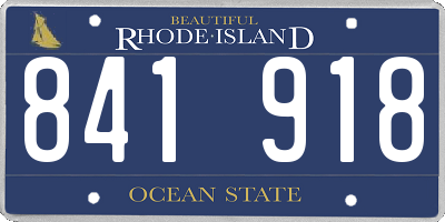 RI license plate 841918