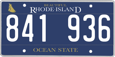 RI license plate 841936