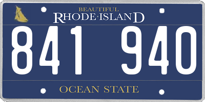 RI license plate 841940