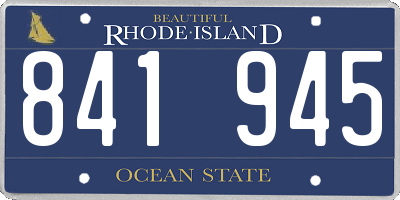 RI license plate 841945