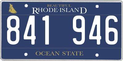 RI license plate 841946