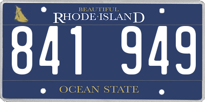 RI license plate 841949
