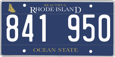 RI license plate 841950