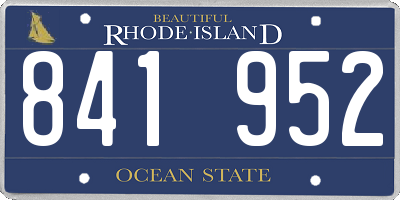 RI license plate 841952