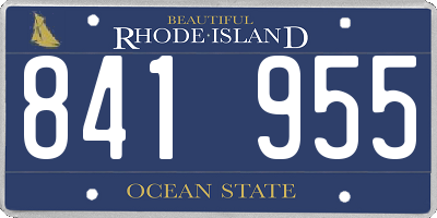 RI license plate 841955