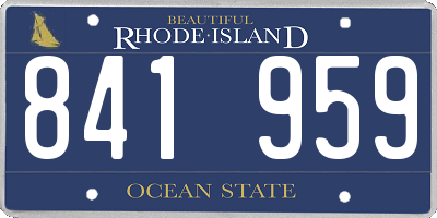 RI license plate 841959