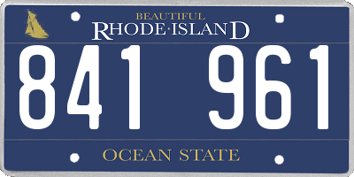RI license plate 841961