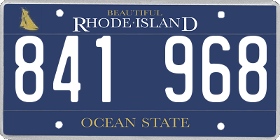 RI license plate 841968
