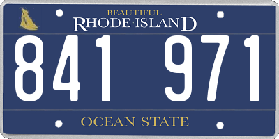 RI license plate 841971