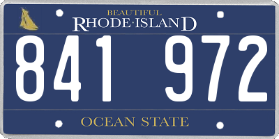 RI license plate 841972