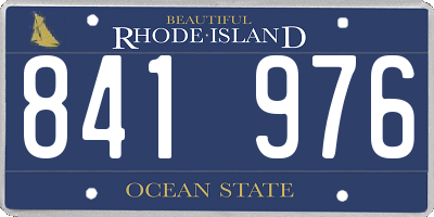 RI license plate 841976