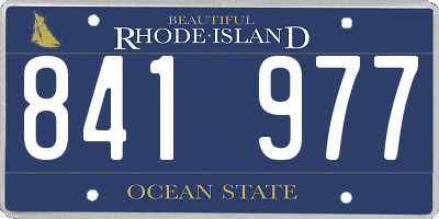 RI license plate 841977
