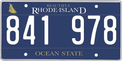 RI license plate 841978