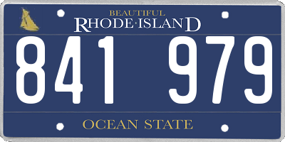 RI license plate 841979