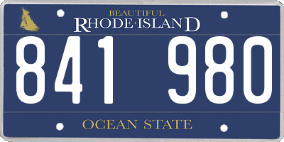 RI license plate 841980