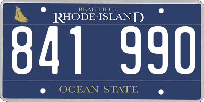 RI license plate 841990