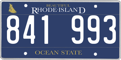RI license plate 841993