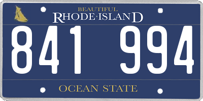 RI license plate 841994