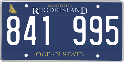 RI license plate 841995