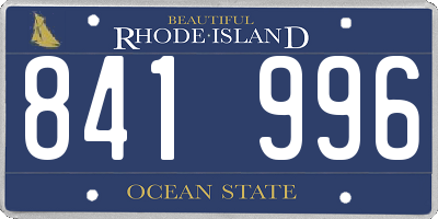 RI license plate 841996