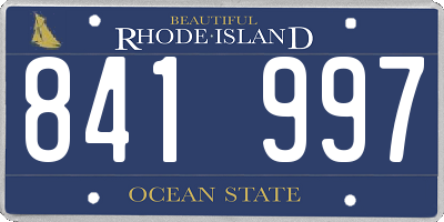 RI license plate 841997