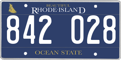 RI license plate 842028