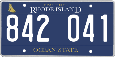 RI license plate 842041