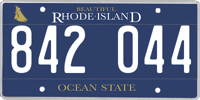 RI license plate 842044