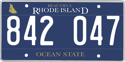 RI license plate 842047