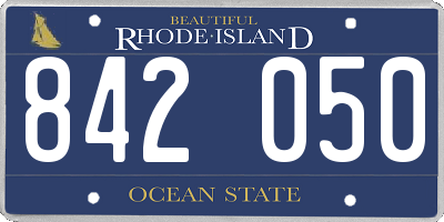 RI license plate 842050