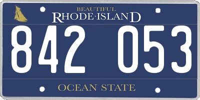 RI license plate 842053