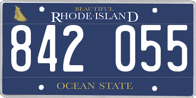 RI license plate 842055