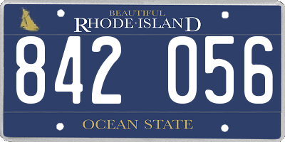 RI license plate 842056